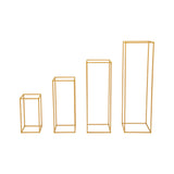 Gold Metal Flower Stand - Front View
