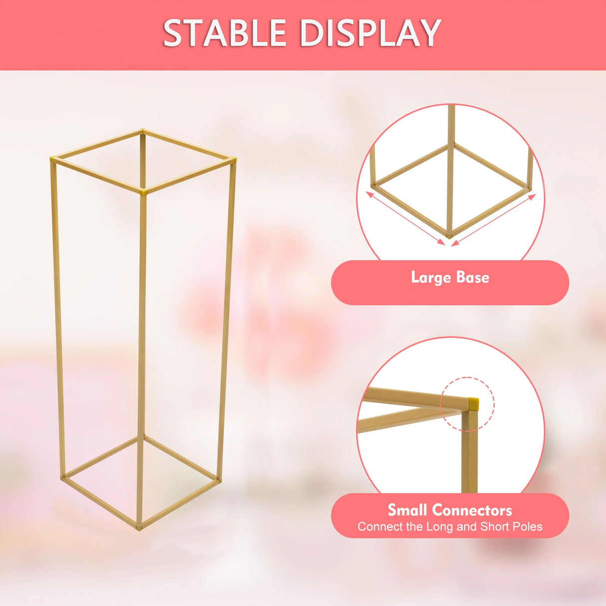 Gold Metal Flower Stand