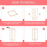 Rose Gold Metal Flower Stand