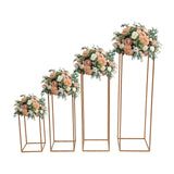 Rose Gold Metal Flower Stand