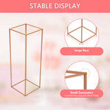 Rose Gold Metal Flower Stand - 45-Degree Angle