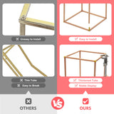 Rose Gold Metal Flower Stand - Close-Up Angle