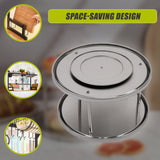 2-Tier Rack Lazy Susan Organiser Steel Kitchen Pantry Cabinet Storage - Extra Image