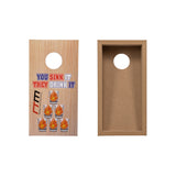Cornhole Toss Portable Entertainment for Buck Hens Parties - Top-Down View