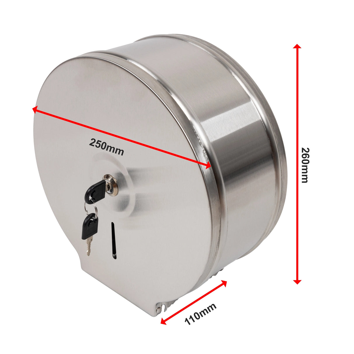 Brushed Stainless Steel Wall Mounted Toilet Paper Towel Dispenser