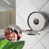 Brushed Stainless Steel Wall Mounted Toilet Paper Towel Dispenser - Side View
