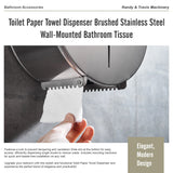 Brushed Stainless Steel Wall Mounted Toilet Paper Towel Dispenser
