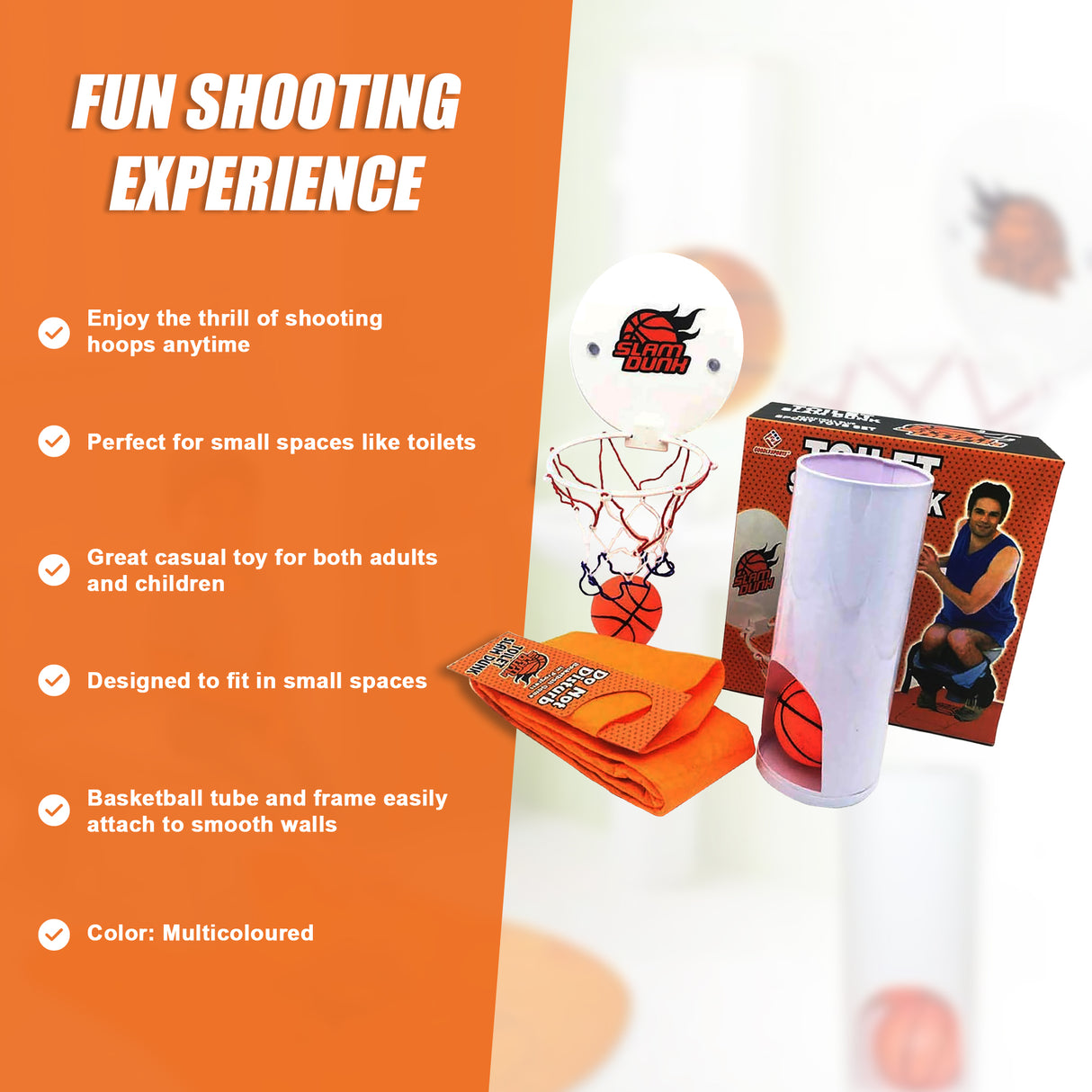 Basketball Game Toilet Bathroom Loo Entertainment Gift