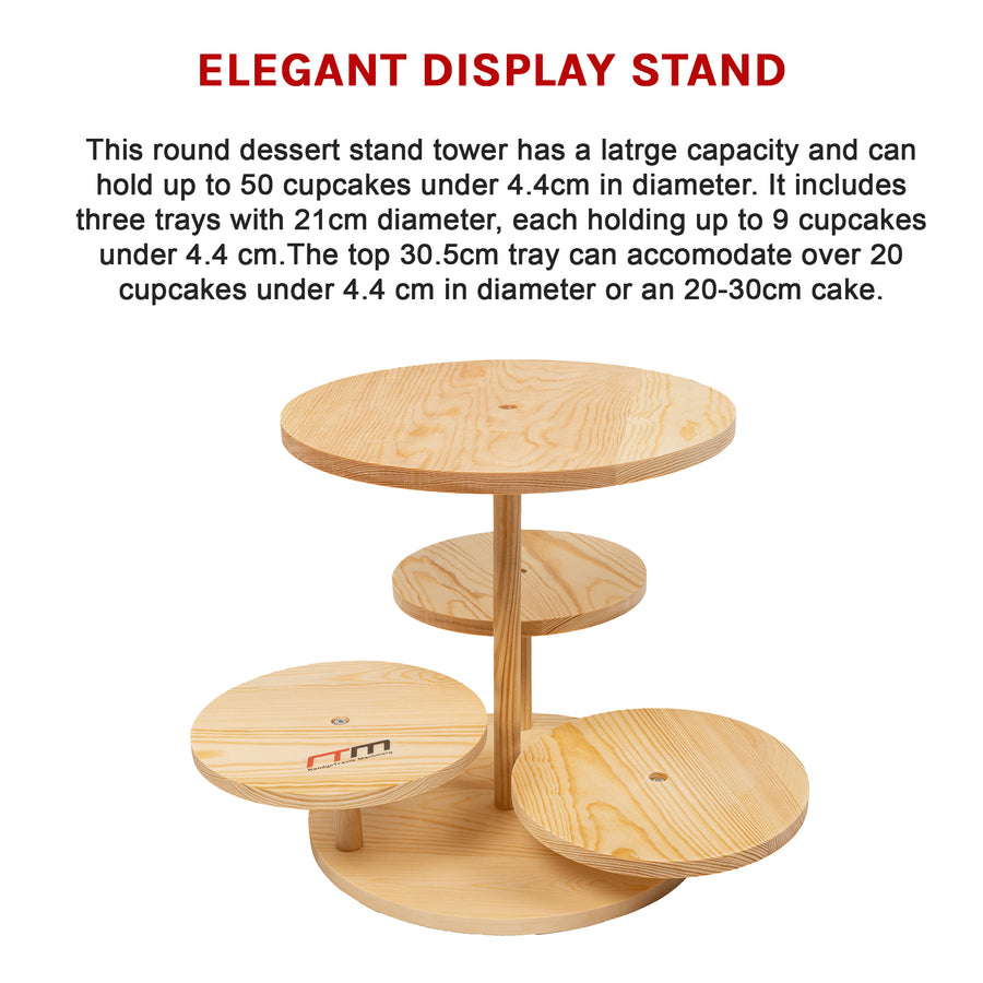 4 Tier Round Dessert Stand Tower Cake Cupcake Display
