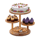 4 Tier Round Dessert Stand Tower Cake Cupcake Display - 45-Degree Angle