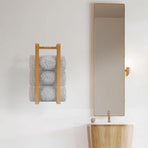 Wall Towel Rack for Rolled Towels Bathroom Storage