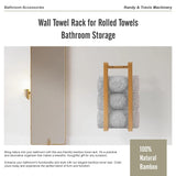 Wall Towel Rack for Rolled Towels Bathroom Storage - Extra Image