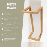 Wall Towel Rack for Rolled Towels Bathroom Storage - Extra Image