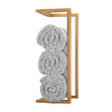 Wall Towel Rack for Rolled Towels Bathroom Storage - Rear View