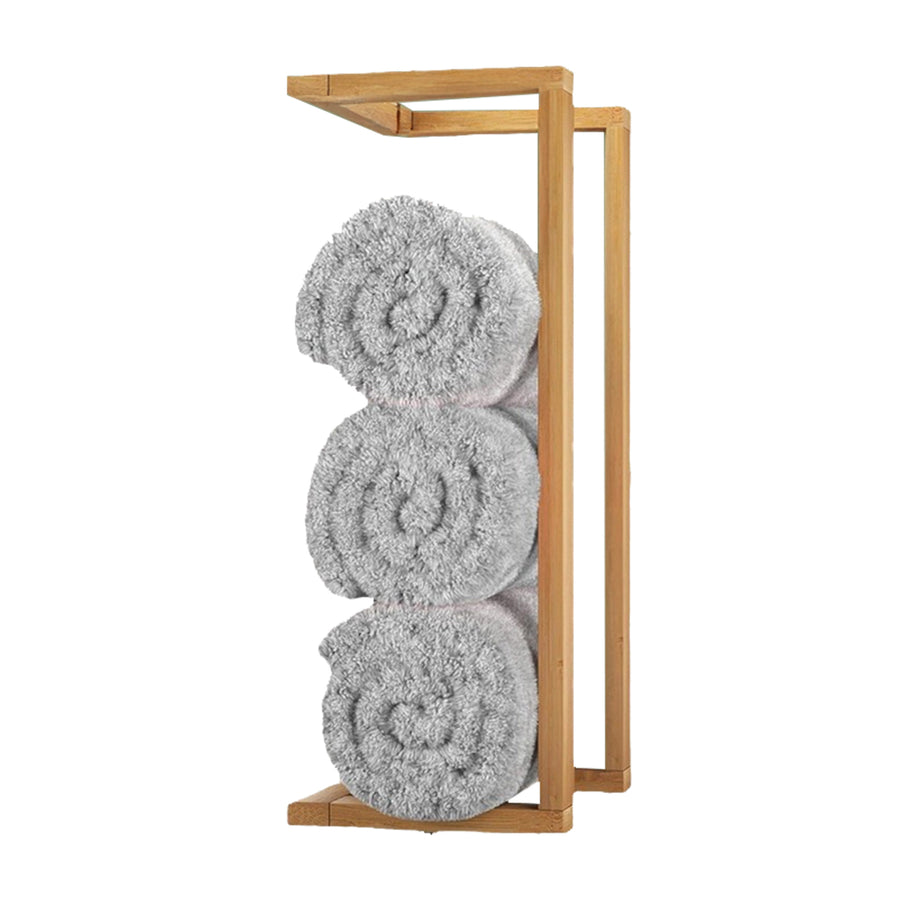 Wall Towel Rack for Rolled Towels Bathroom Storage