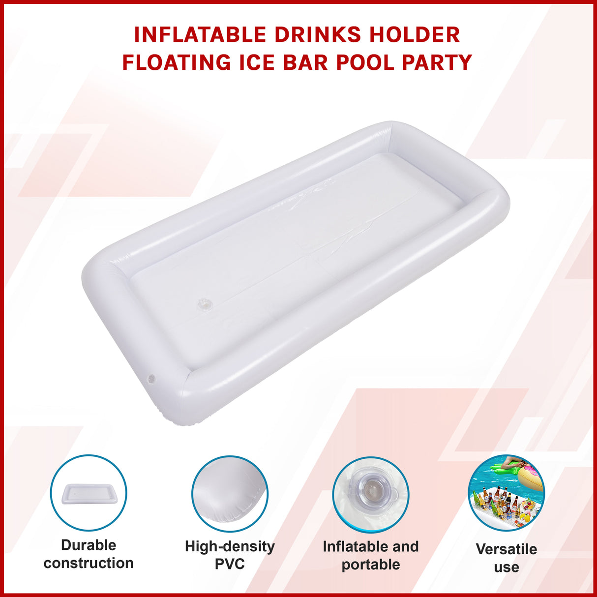 Inflatable Drinks Holder Floating Ice Bar Pool Party
