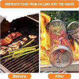 2pc BBQ Basket Round Campfire Grid Cookware - Extra Image