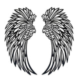 LED Angel Wing Metal Wall Art Wrought Iron Wings Sculpture Fairy Lights - Front View