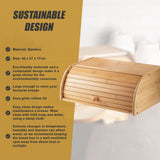 Bamboo Bread Box Kitchen Storage - Extra Image