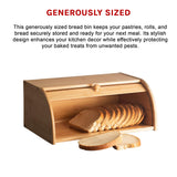 Bamboo Bread Box Kitchen Storage - Extra Image
