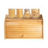 Bamboo Bread Box Kitchen Storage - Side View