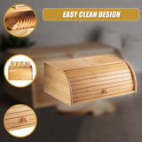 Bamboo Bread Box Kitchen Storage - Low Angle