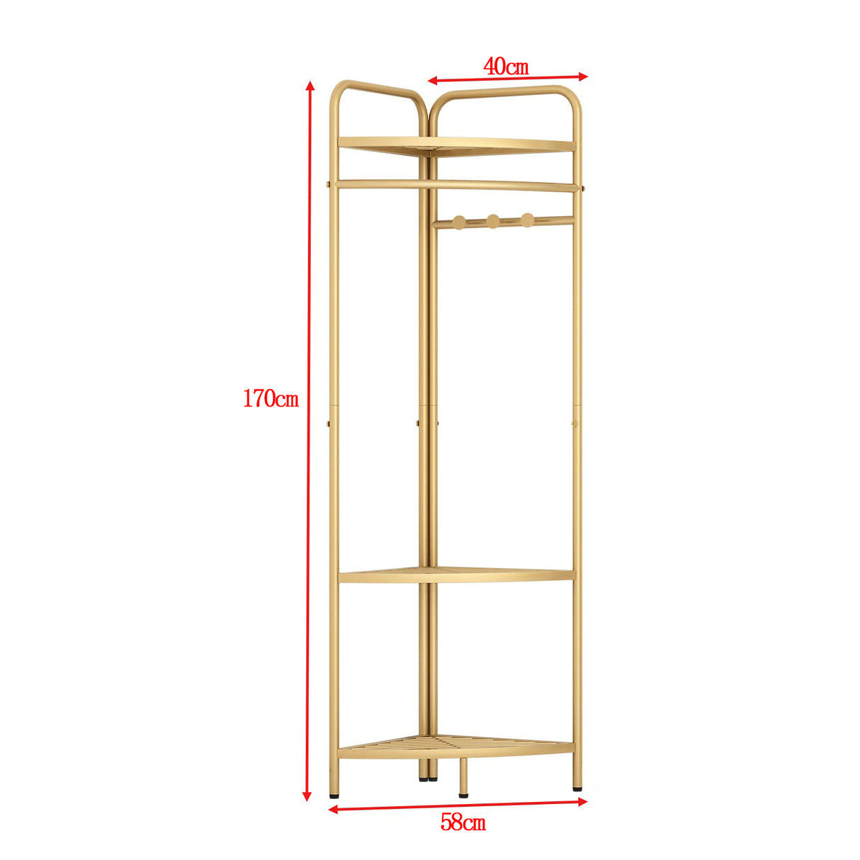 Corner Gold Clothing Rack &ndash; Stylish Clothes Storage Stand for Bedroom & Wardrobe