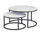 Coffee Table Round Marble Design Nesting Side Furniture