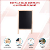 Sidewalk Board Sign Frame Chalkboard Drawing - 45-Degree Angle