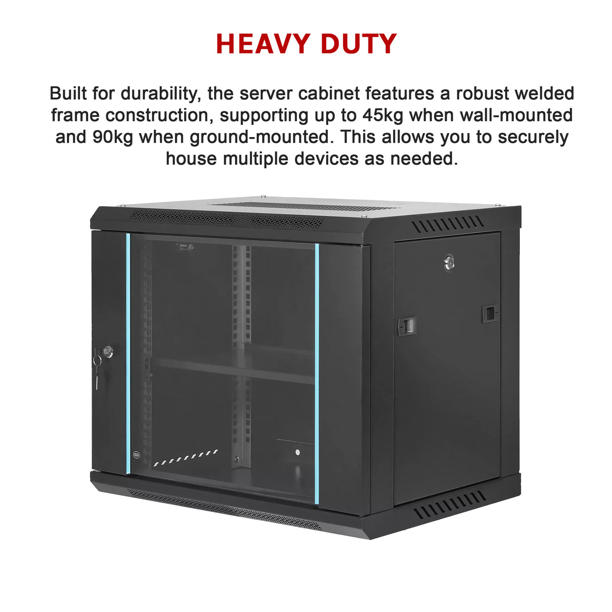 9U Wall Mount Network Server Rack Cabinet Enclosure