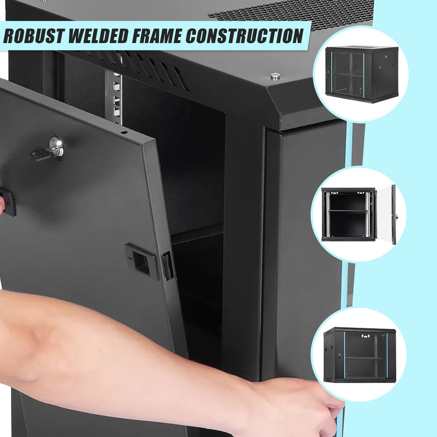 9U Wall Mount Network Server Rack Cabinet Enclosure
