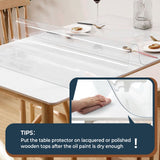 PVC Tablecloth Clear Plastic Cover Protector Mat - Low Angle