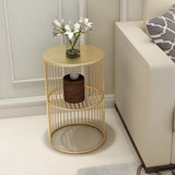 Round Side Table Bedside Bedroom Lounge Furniture - Side View