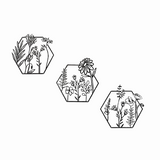3pc Metal Art Wall Decor - Front View