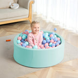 Round Ball Pit Playpen Enclosure &ndash; Safe Blue Play Area for Babies and Toddlers, Indoor or Outdoor