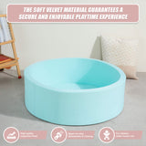 Round Ball Pit Playpen Enclosure &ndash; Safe Blue Play Area for Babies and Toddlers, Indoor or Outdoor