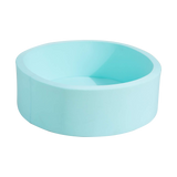 Round Ball Pit Playpen Enclosure &ndash; Safe Blue Play Area for Babies and Toddlers, Indoor or Outdoor - Side View