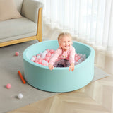 Round Ball Pit Playpen Enclosure &ndash; Safe Blue Play Area for Babies and Toddlers, Indoor or Outdoor
