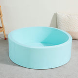 Round Ball Pit Playpen Enclosure &ndash; Safe Blue Play Area for Babies and Toddlers, Indoor or Outdoor