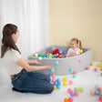 Corner Ball Pit Playpen Enclosure &ndash; Safe Grey Play Area for Babies and Toddlers, Indoor or Outdoor