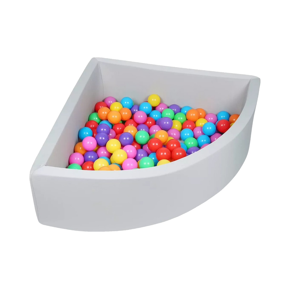 Corner Ball Pit Playpen Enclosure &ndash; Safe Grey Play Area for Babies and Toddlers, Indoor or Outdoor