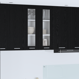 Hanging Cabinet Black Oak 60 x 31 x 80 cm Engineered Wood - Side View