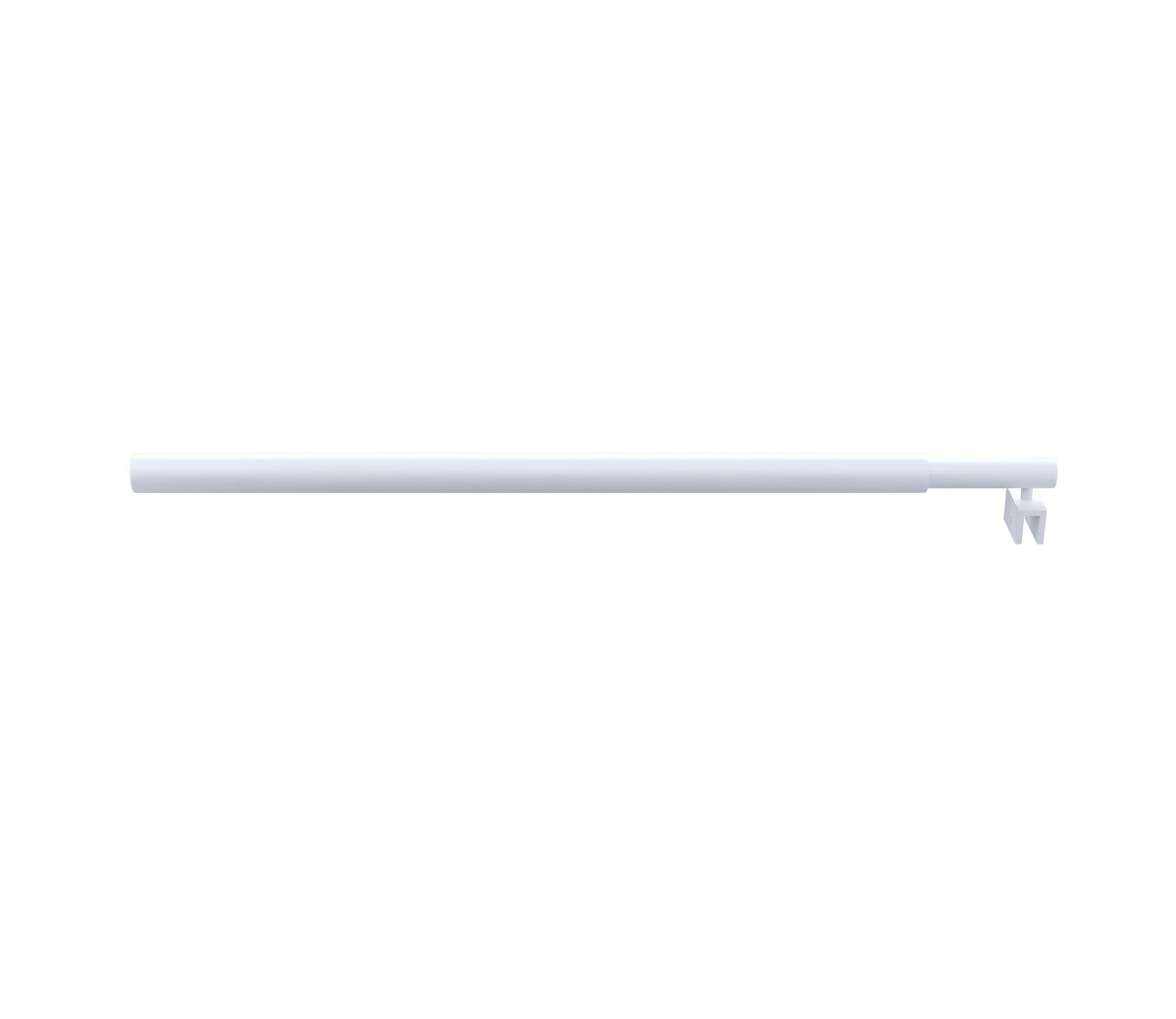 100x210cm Glass Shower Screen with White U-Brackets and Round Pole