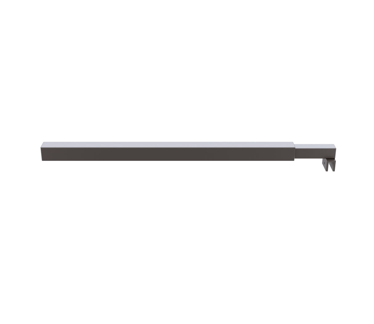 120x200cm Glass Shower Screen with Gunmetal U-Brackets and Square Pole