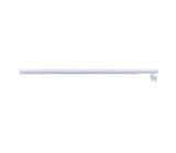 120x200cm Glass Shower Screen with White F-Brackets and Round Pole