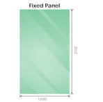 120x210cm Glass Shower Screen with Gold Wall Channel and Floor Channel &ndash; Sleek, Durable Bathroom Upgrade