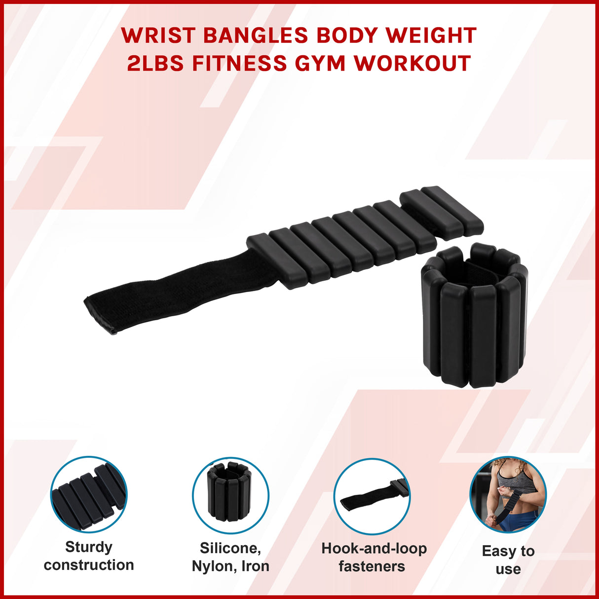 Wrist Bangles Body Weight 2lbs Fitness Gym Workout