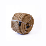35m 100% Natural Jute Rope Twisted Decking Cord Garden Boating Sash Camping 32mm - Top-Down View