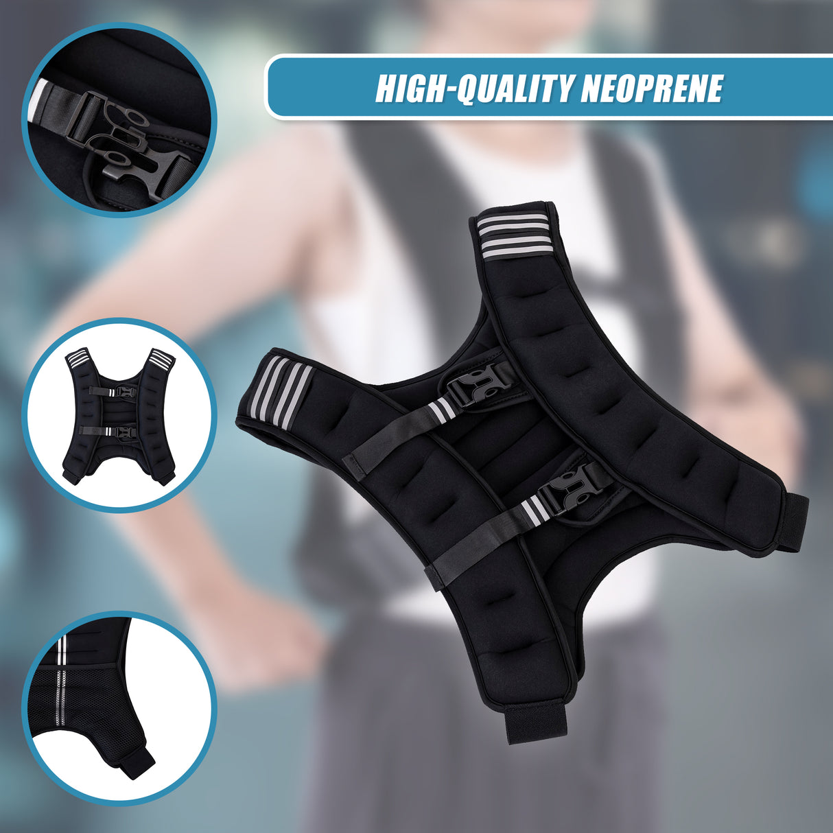 10KG Weighted Vest Top Gym Exercise Fitness Strength Sports Training Weight Loss