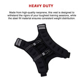 10KG Weighted Vest Top Gym Exercise Fitness Strength Sports Training Weight Loss - Close-Up Angle